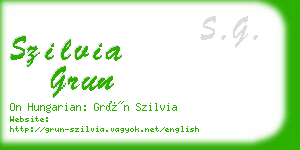szilvia grun business card